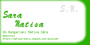 sara matisa business card